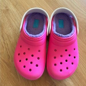 Little Kids' Crocs Classic Fuzz Lined Clogs